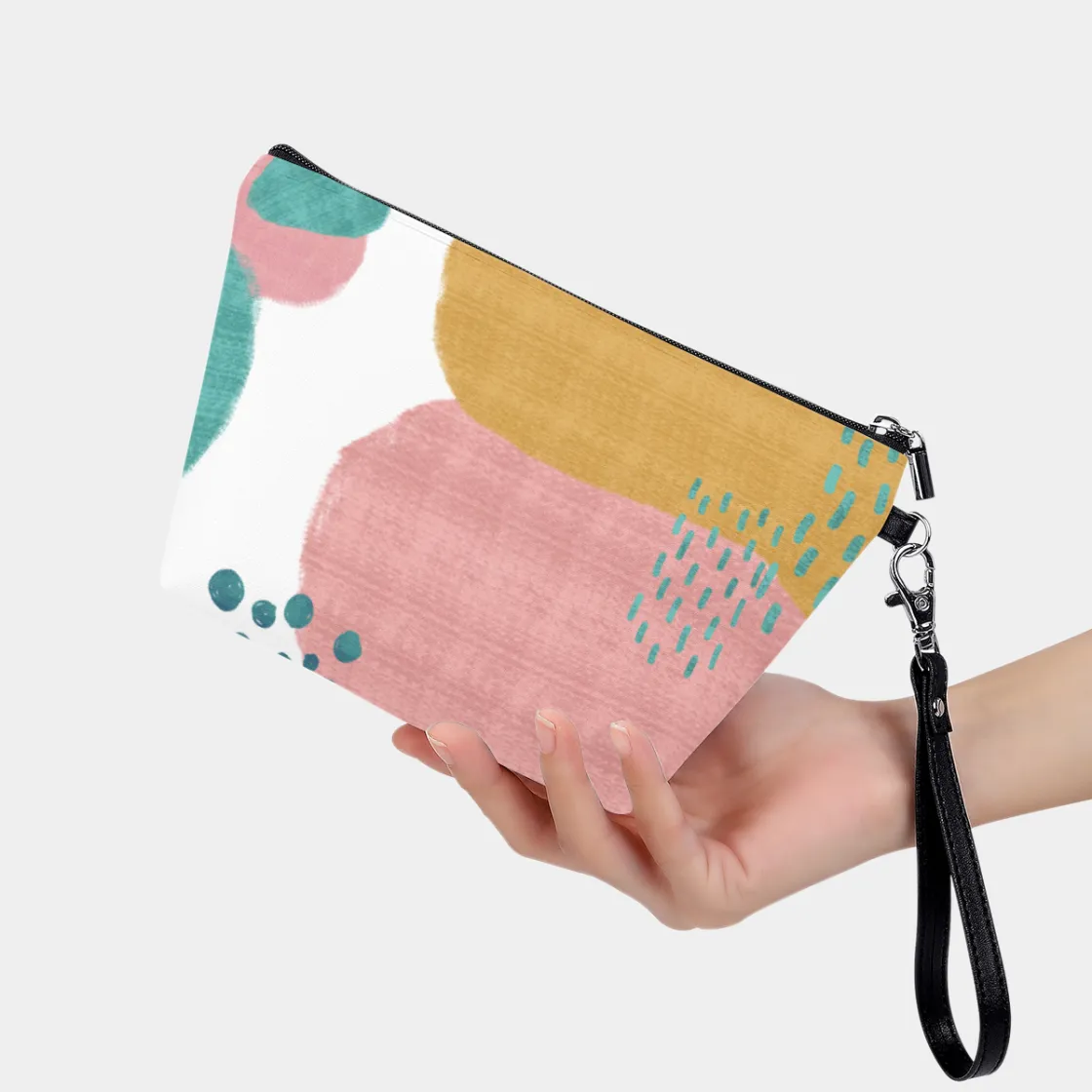 Cosmetic Bag With Black Handle