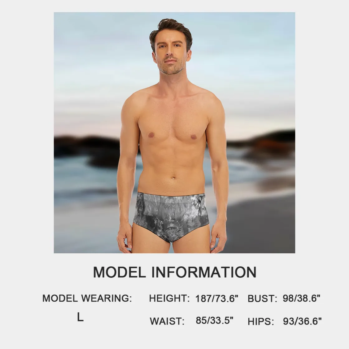 All-Over Print Men's Triangle Swim Trunks