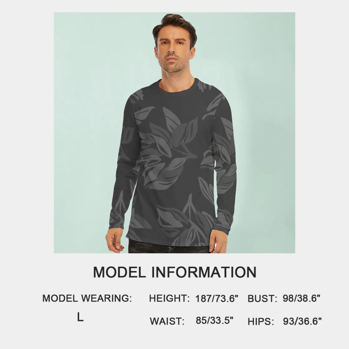 All-Over Print Long Sleeve T-Shirt | 190GSM Cotton