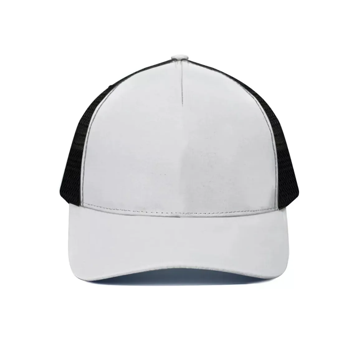 Unisex Trucker Hat With Black Half-mesh
