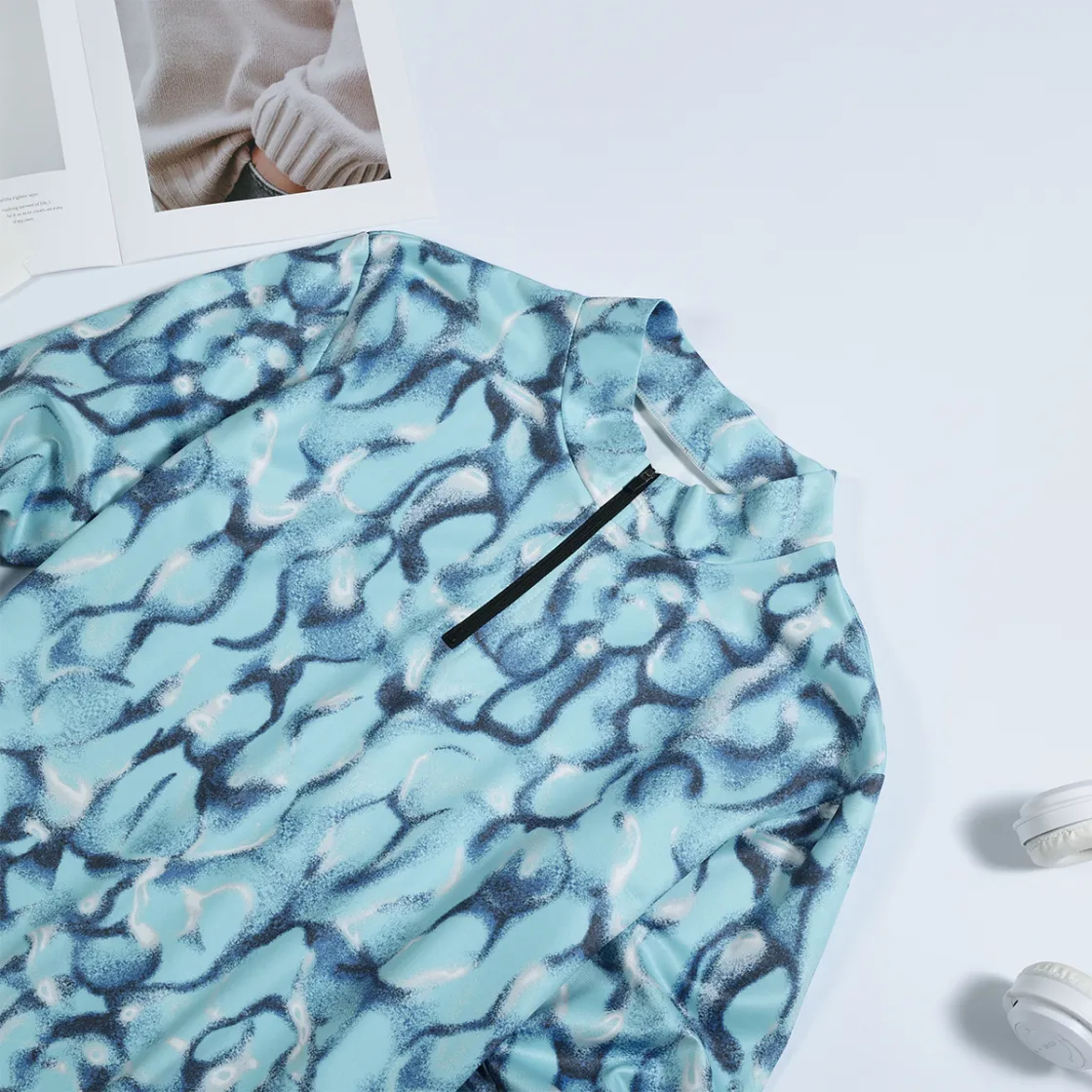 All-Over Print Men's Half Zip Pullover