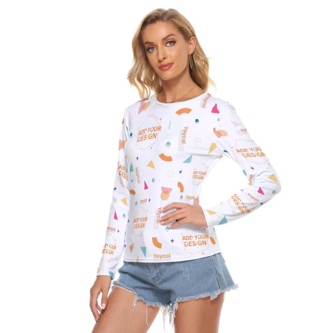 All Over Print Women's Stretchable long Sleeve Top