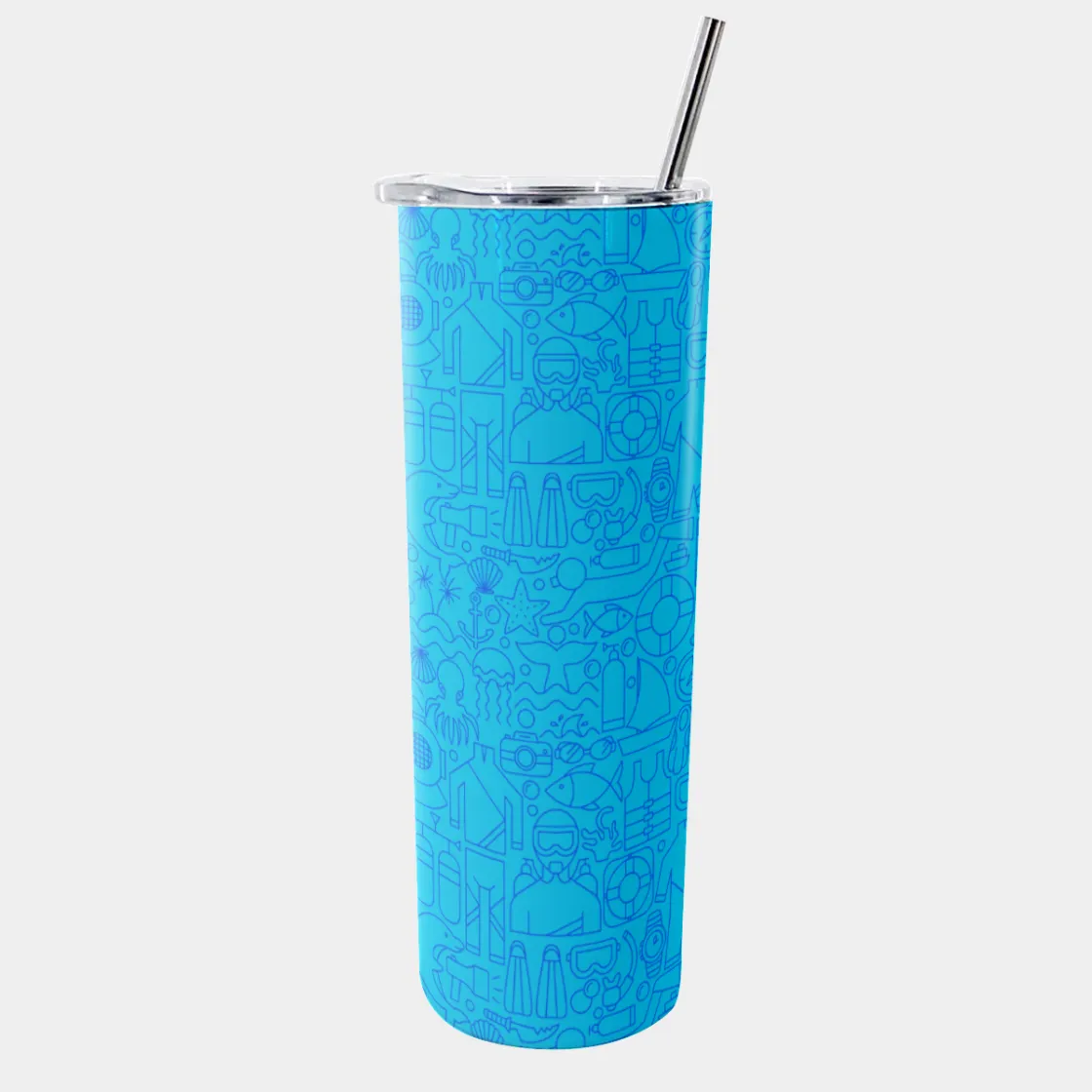 Glitter Tumbler With Stainless Steel Straw 20oz