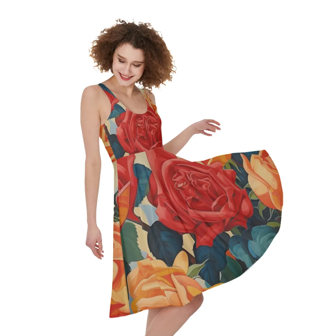All-Over Print Women's Sleeveless Dress