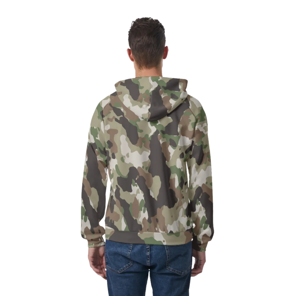 All-Over Print Men's Raglan Pullover Hoodie