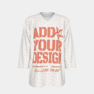 All-Over Print Men's Small Collar Hockey Jersey