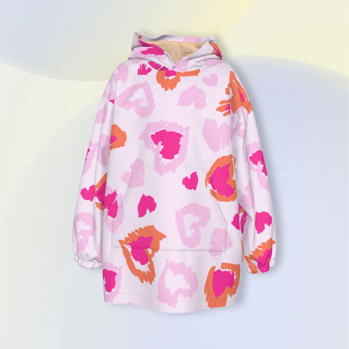 All-Over Print Kid's Sherpa Fleece Hoodie Blanket