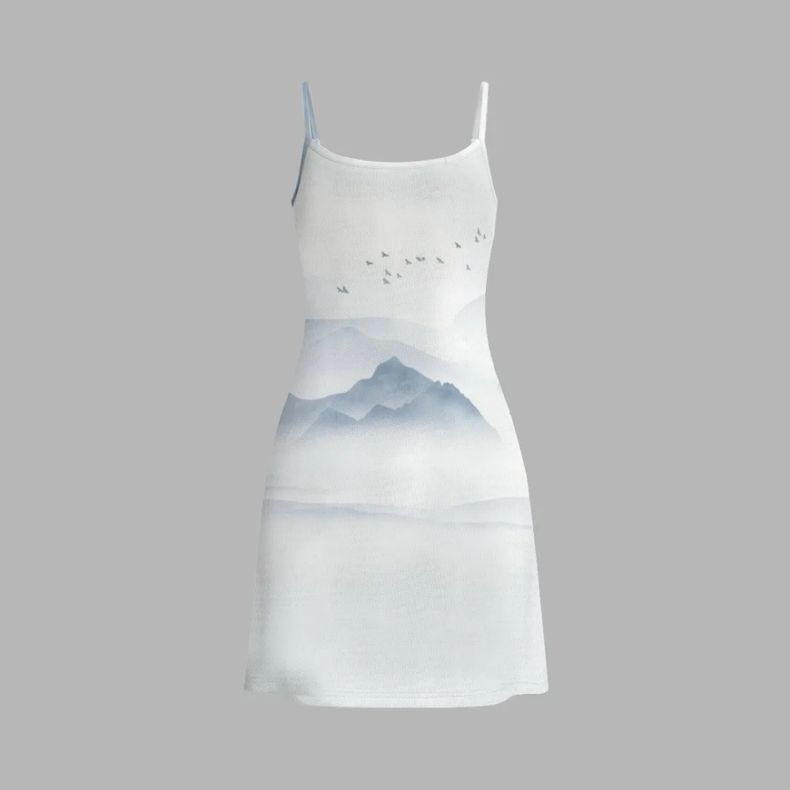 All-Over Print Women's Double-Layer Mesh Dress