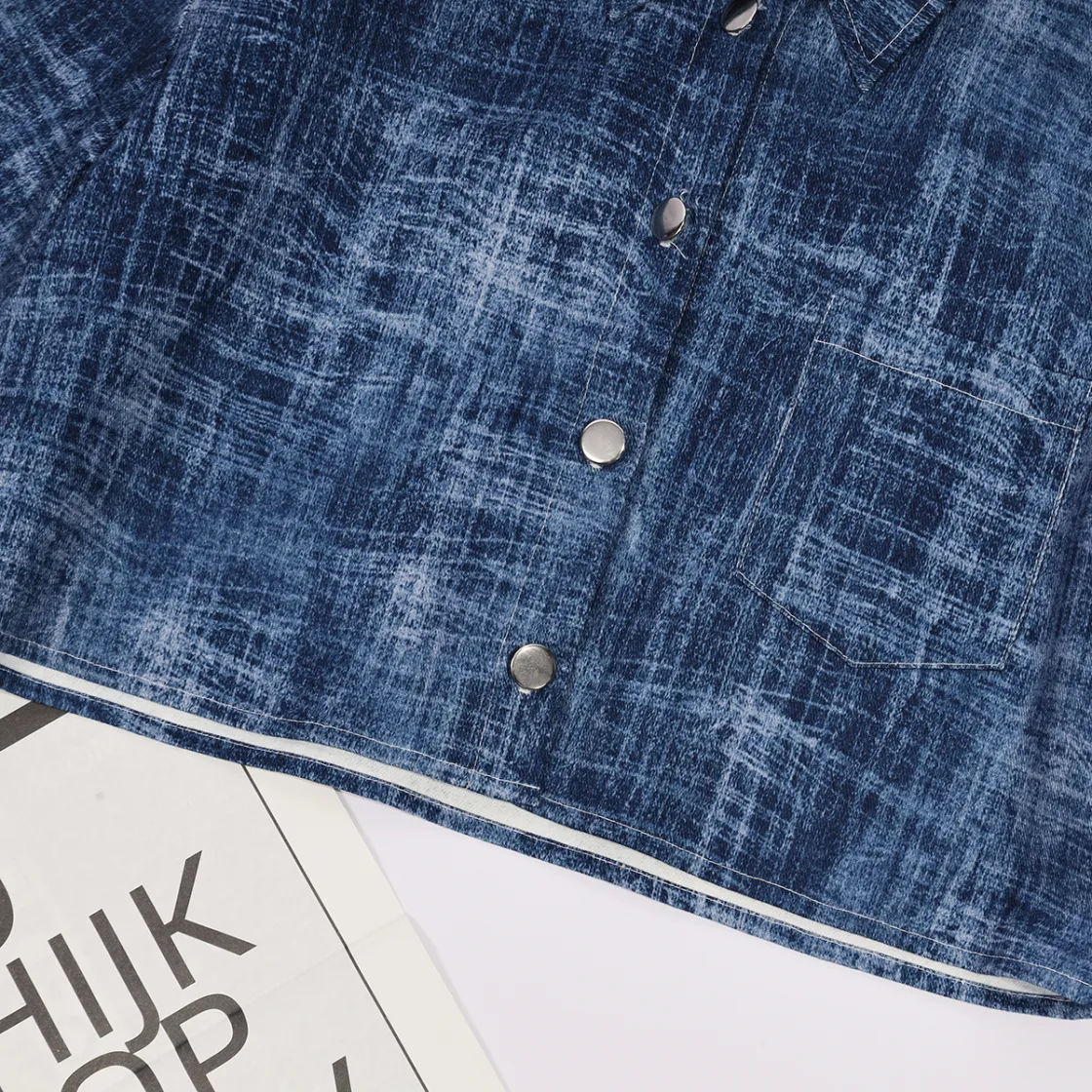 All-Over Print Women's Cropped Jacket | 245GSM Cotton