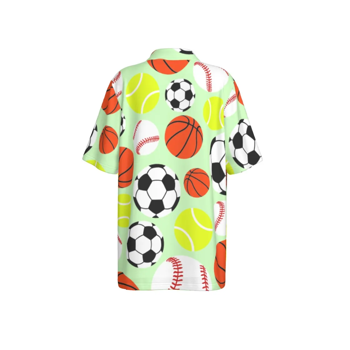 All-Over Print Teenage Polo Collar Jersey