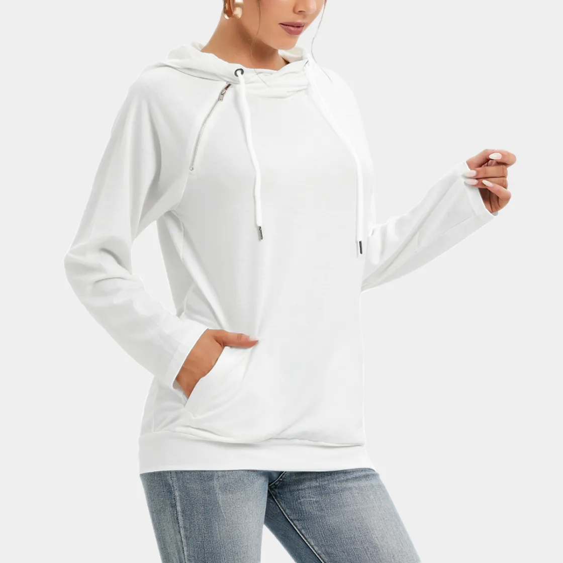 All-Over Print Women's Hoodie With Double Hood