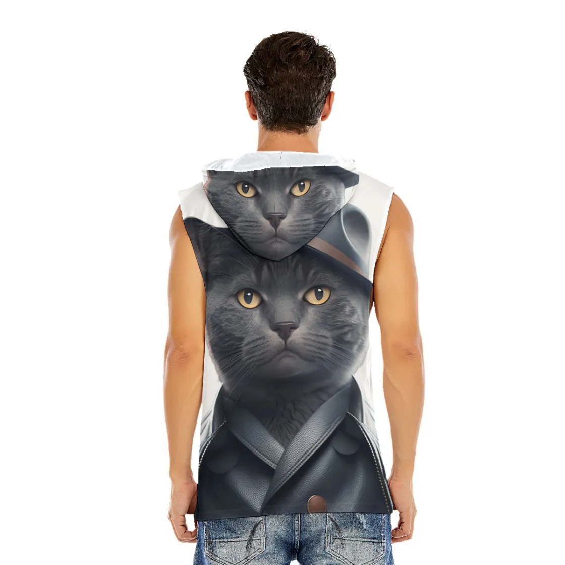 All-Over Print Men’s Sleeveless Pullover Hoodie