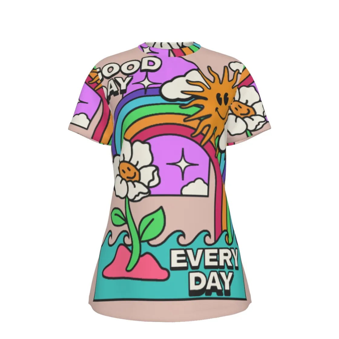 All-Over Print Women's Round T-Shirt|210GSM