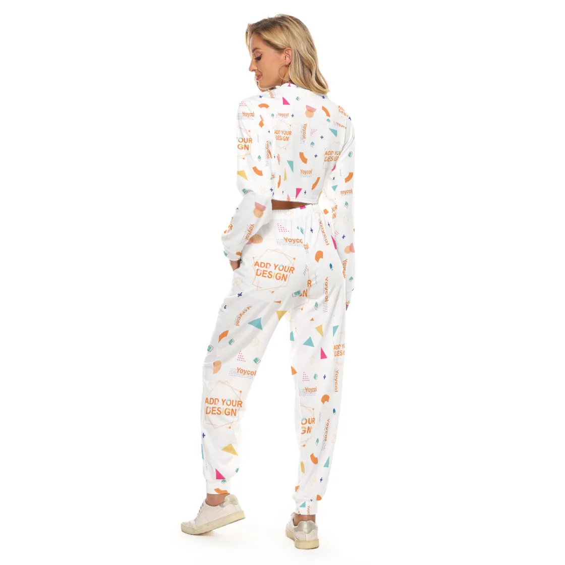 All-Over Print Women's Crop Sweatshirt Suit