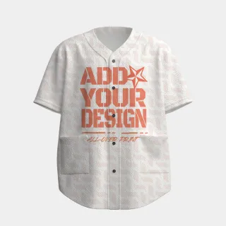 All-Over Print Men's Textured Baseball Jersey