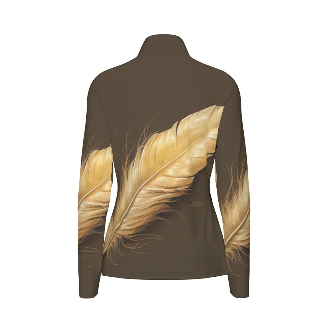 All-Over Print Women's Sports Collar Jersey With Long Sleeve| Interlock
