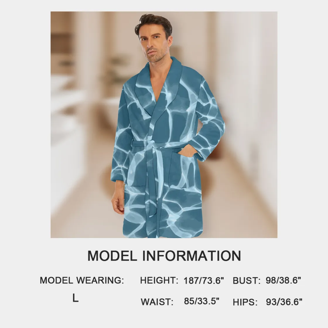 All-Over Print Men's Borg Fleece Robe