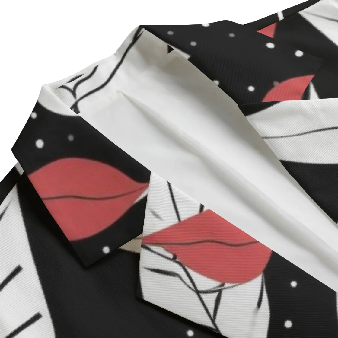 All-Over Print Men's Casual Flat Lapel Collar Blazer | 245GSM Cotton Combination version