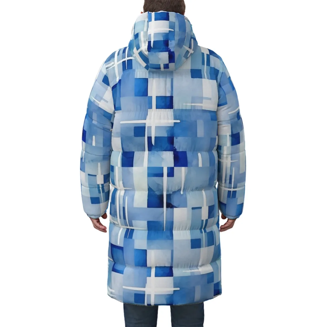 All-Over Print Unisex Long Down Jacket