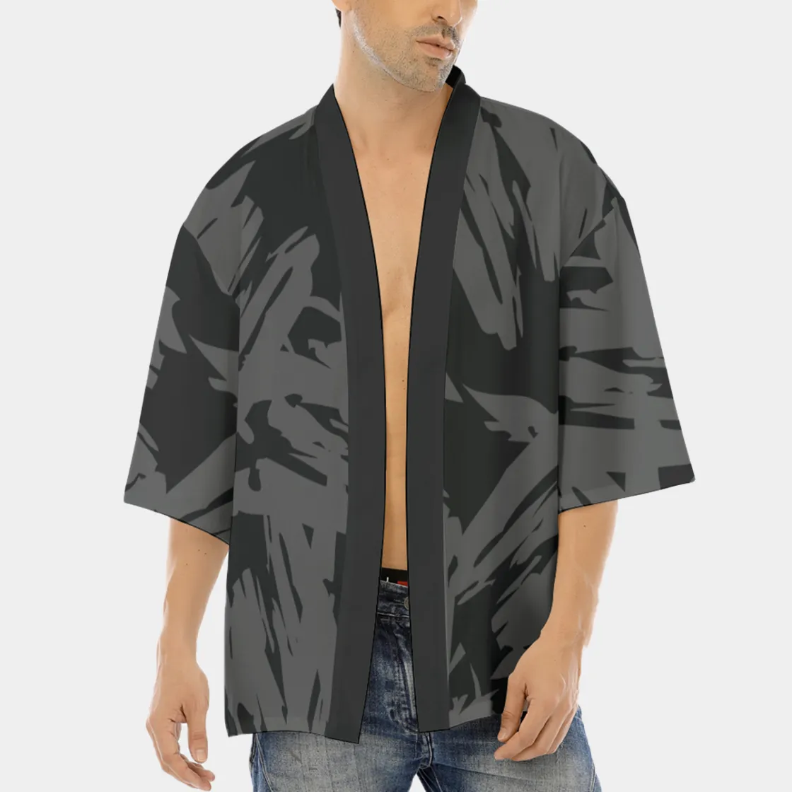 All-Over Print Men's Drop-shoulder Short Coat