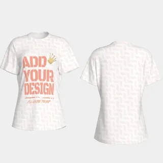 All-Over Print Women's Round Neck Yoga Top|210GSM