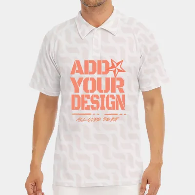 All-over Print V-neck Short Sleeve Jersey - Print On Demand