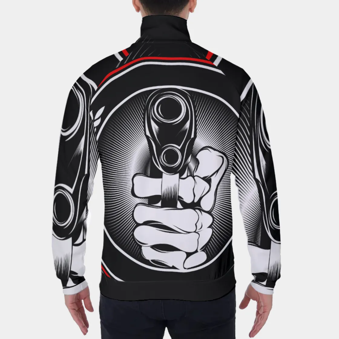 All-Over Print Men's Stand Collar Jacket