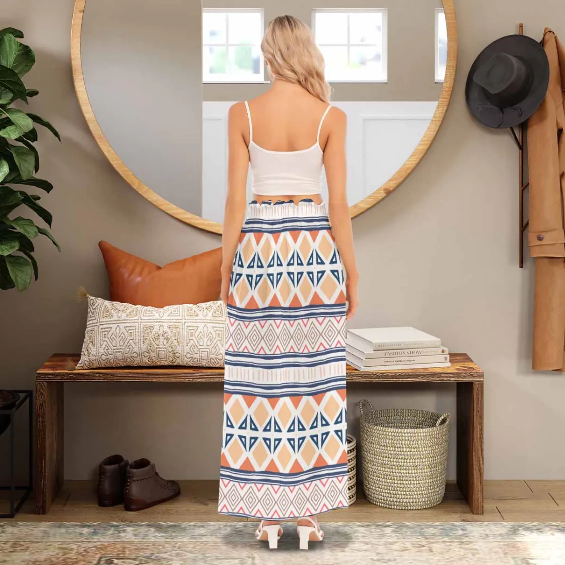 All-Over Print Women's Side Split Skirt