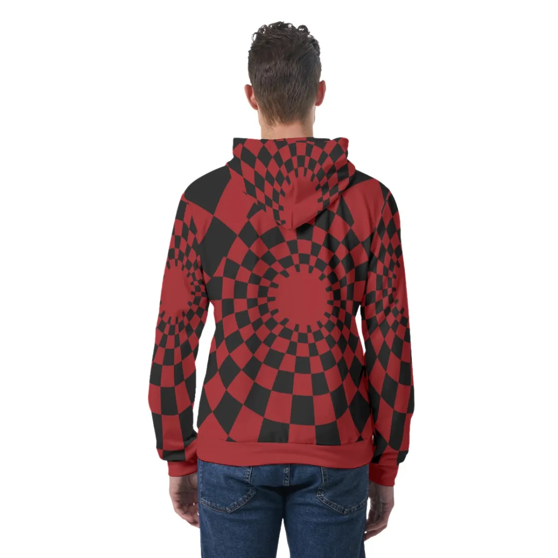 All-Over Print Men's Thicken Pullover Hoodie With Inner Hood