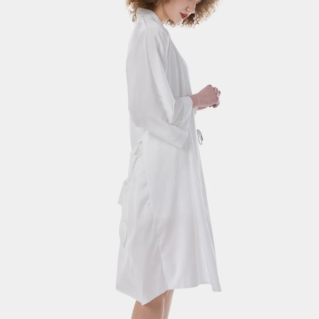 All-Over Print Women's Satin Kimono Robe