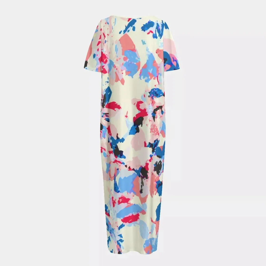 All-Over Print Women's Long Dress With Pocket