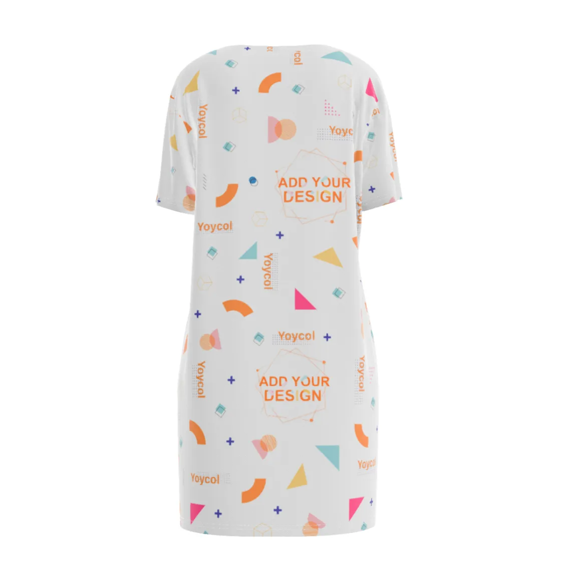 All-Over Print Women's Short Sleeve Waist Dress