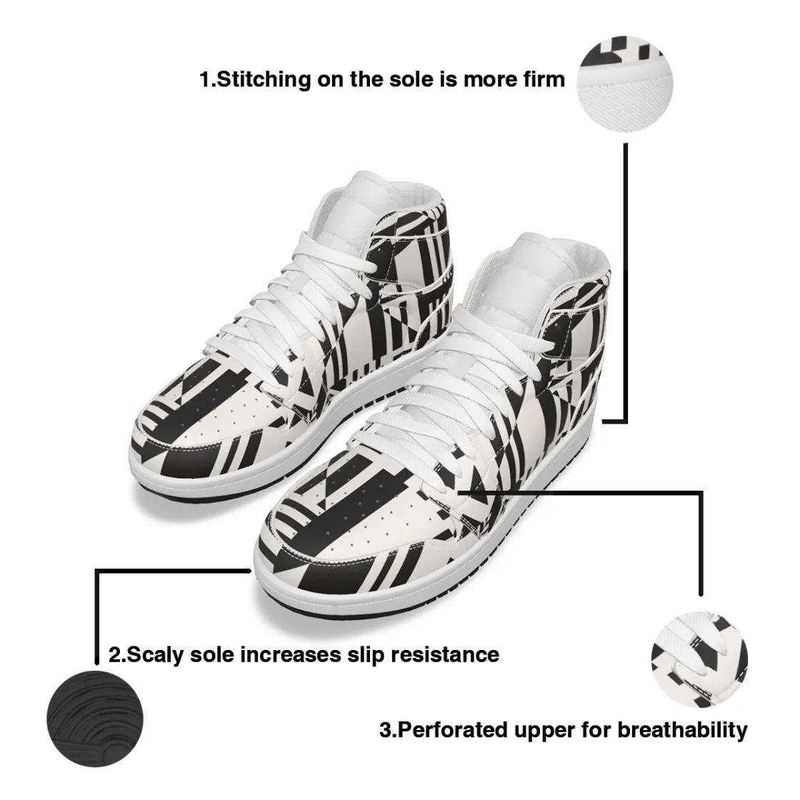 Men's Synthetic Leather Stitching Shoes