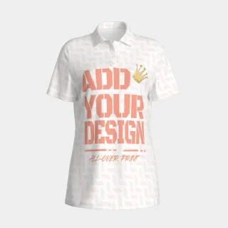 All-Over Print Women's Polo Collar Jersey