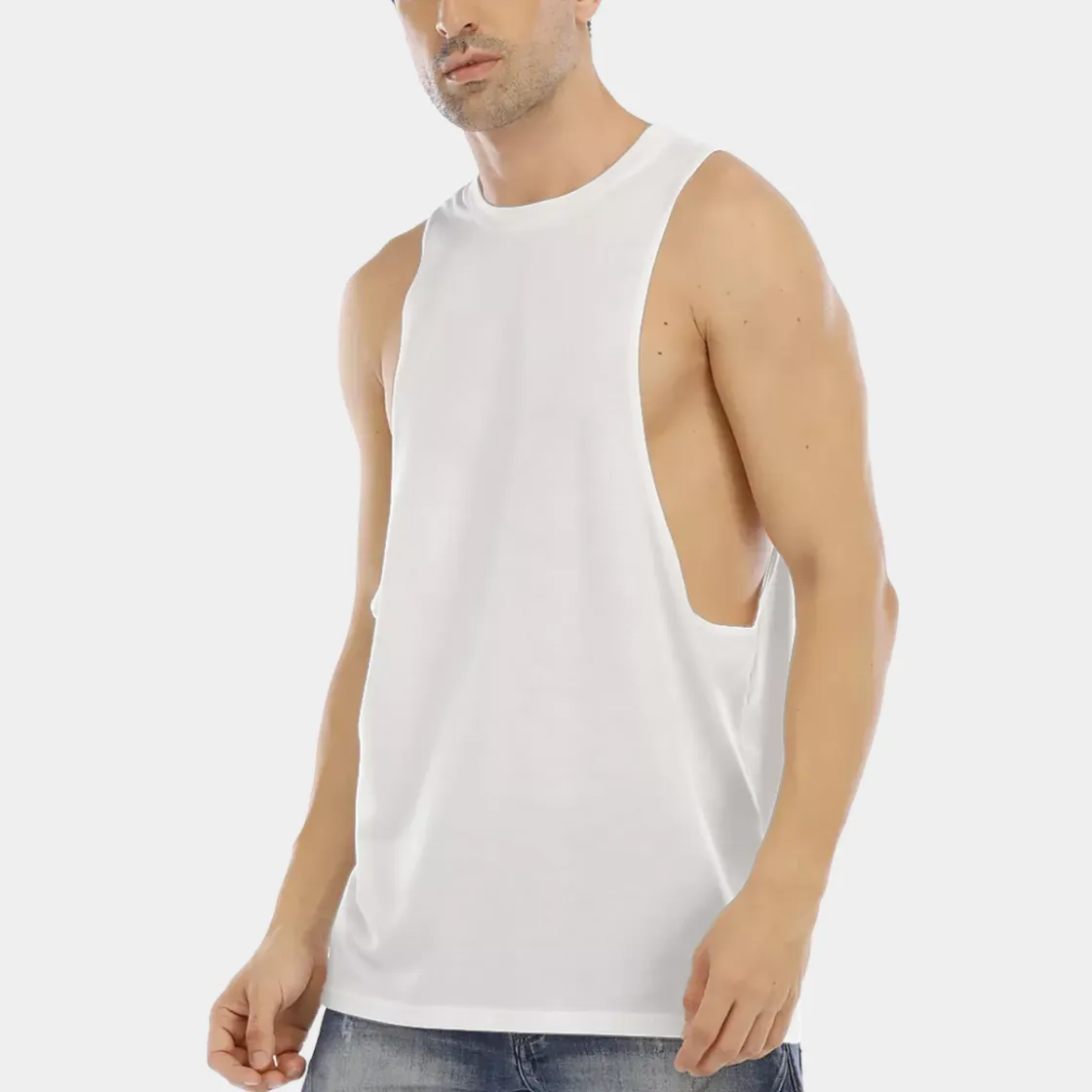 All-Over Print Men's O-neck Long Tank Top