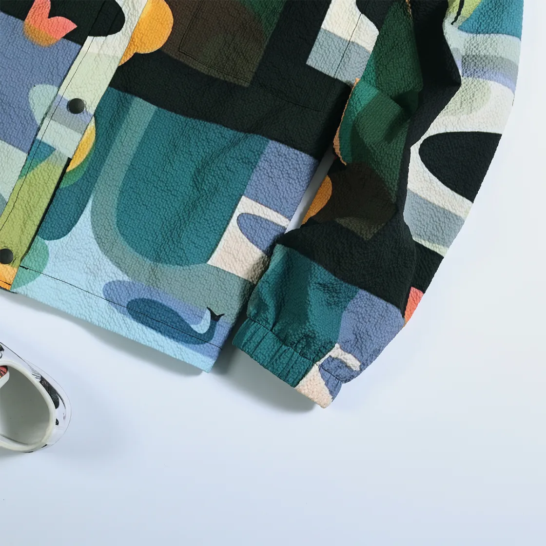 All-Over Print Men's Casual Lapel Jacket