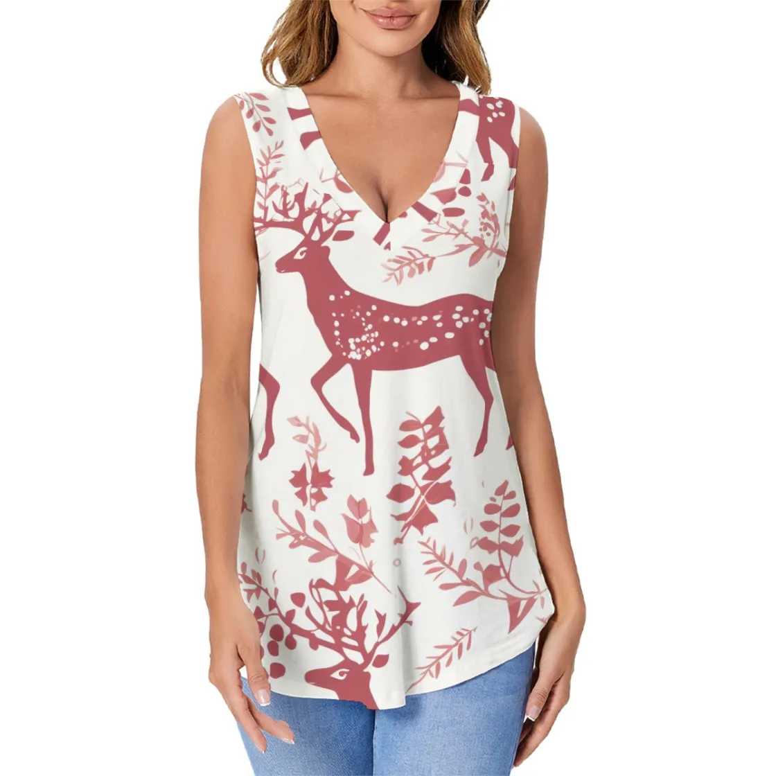 All-Over Print Women's Sports Vest|180GSM COTTON
