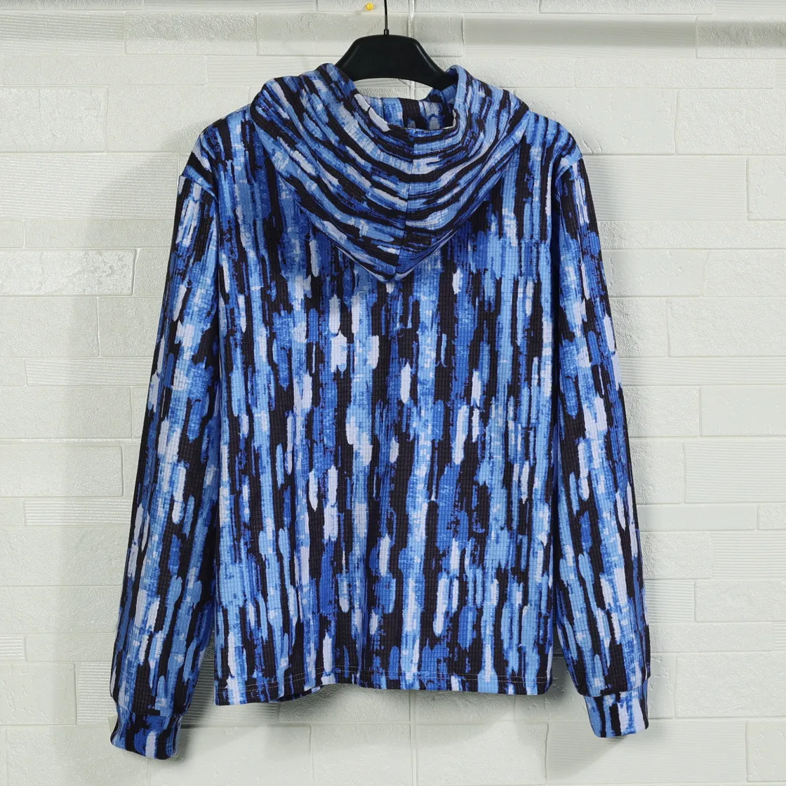 All-Over Print Men's Half  Button Hoodie