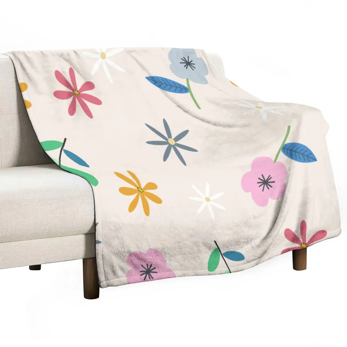 Single-Side Printing Flannel Blanket