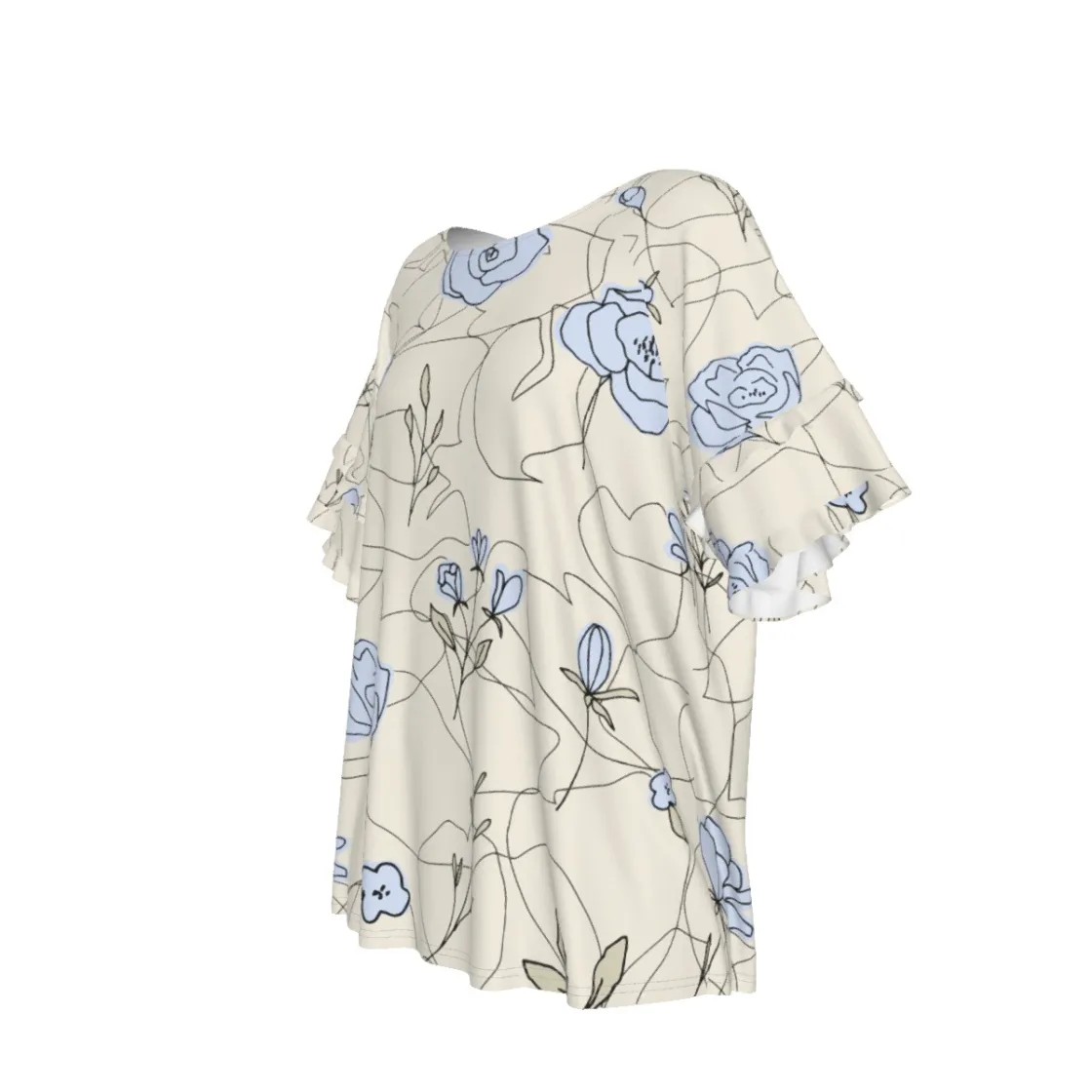 Women's Round Neck Raglan Sleeve T-shirt