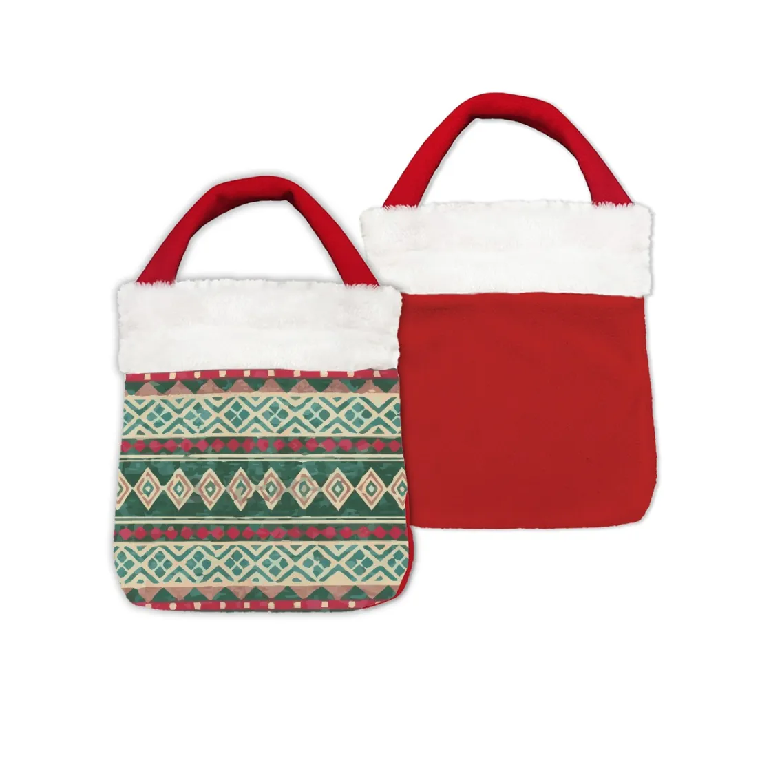 Single-Side Printing Christmas Reticule
